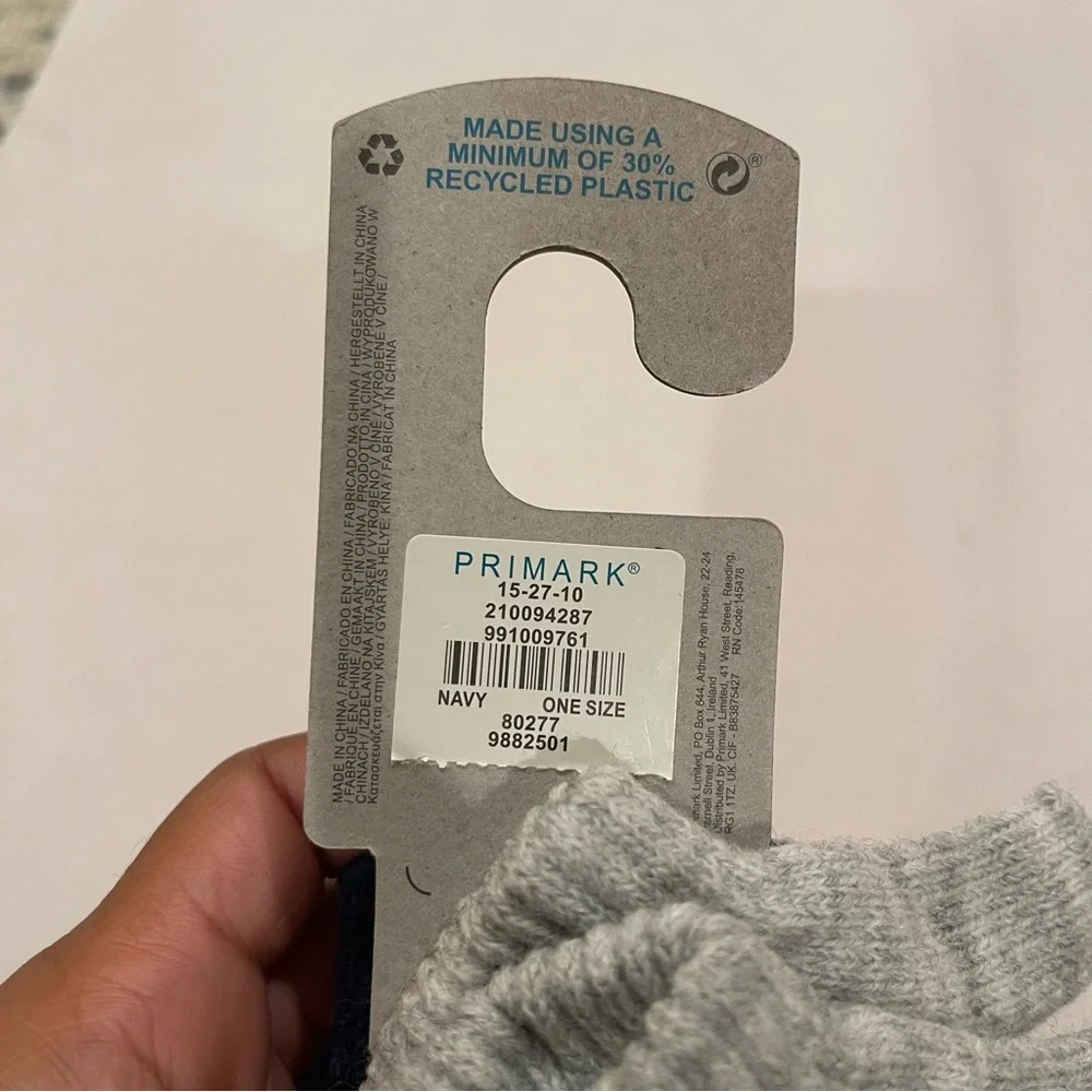 NWT!‎ Primark Baby Fine-knit Mittens Gray and Blue One Size